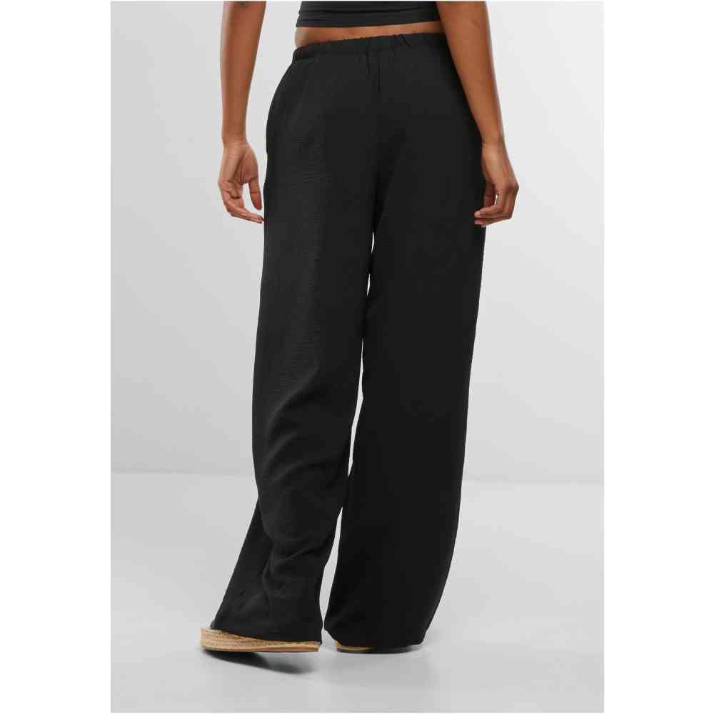 Urban Classics - Structured Wide leg trousers - Black